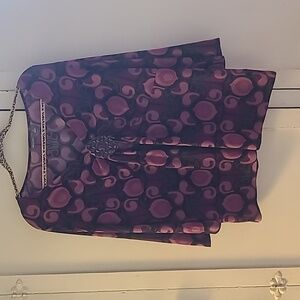 Burgundy and Mauve Blouse